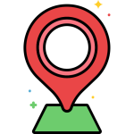 Icona amb pin d'ubicació