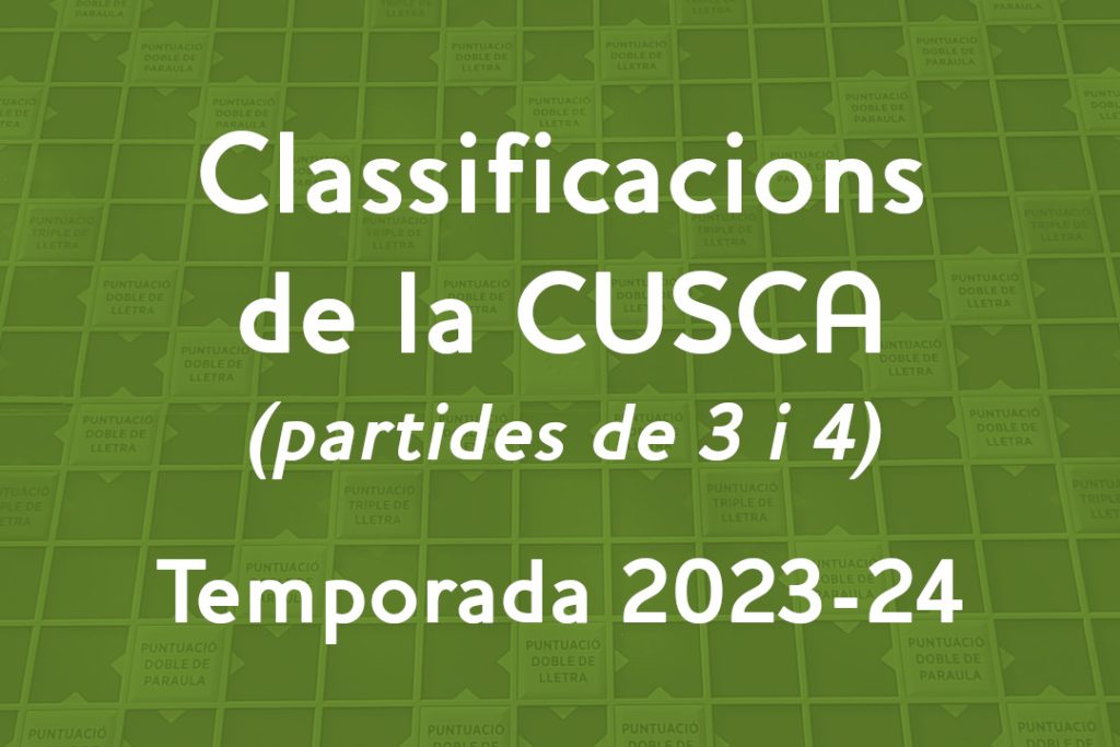 Classificacions de la CUSCA 2023-24