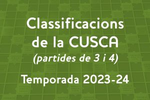 Classificacions de la CUSCA 2023-24