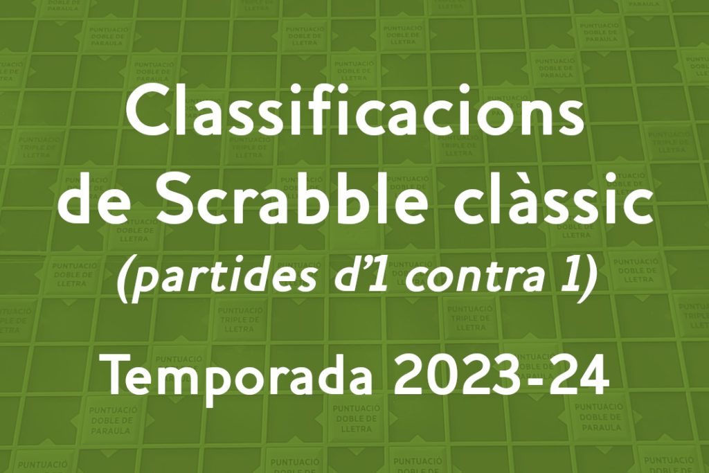 Classificacions de Scrabble clàssic 2023-24
