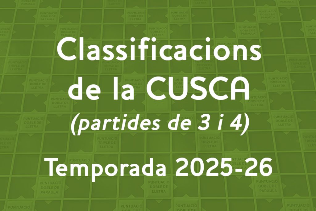 Classificacions CUSCA 2025-2026