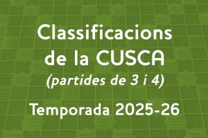 Classificacions CUSCA 2025-2026