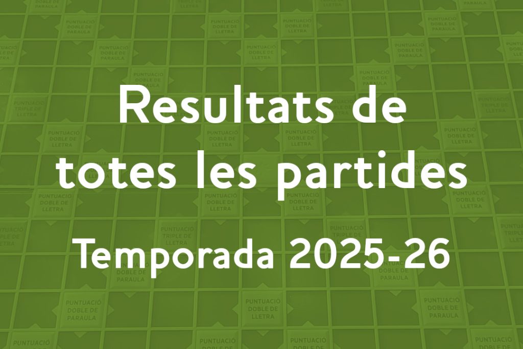 Resultats de totes les partides 2025-2026