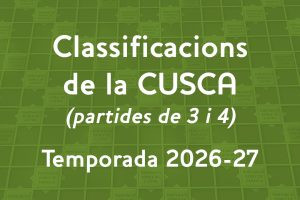 Classificacions de la CUSCA 2026-2027